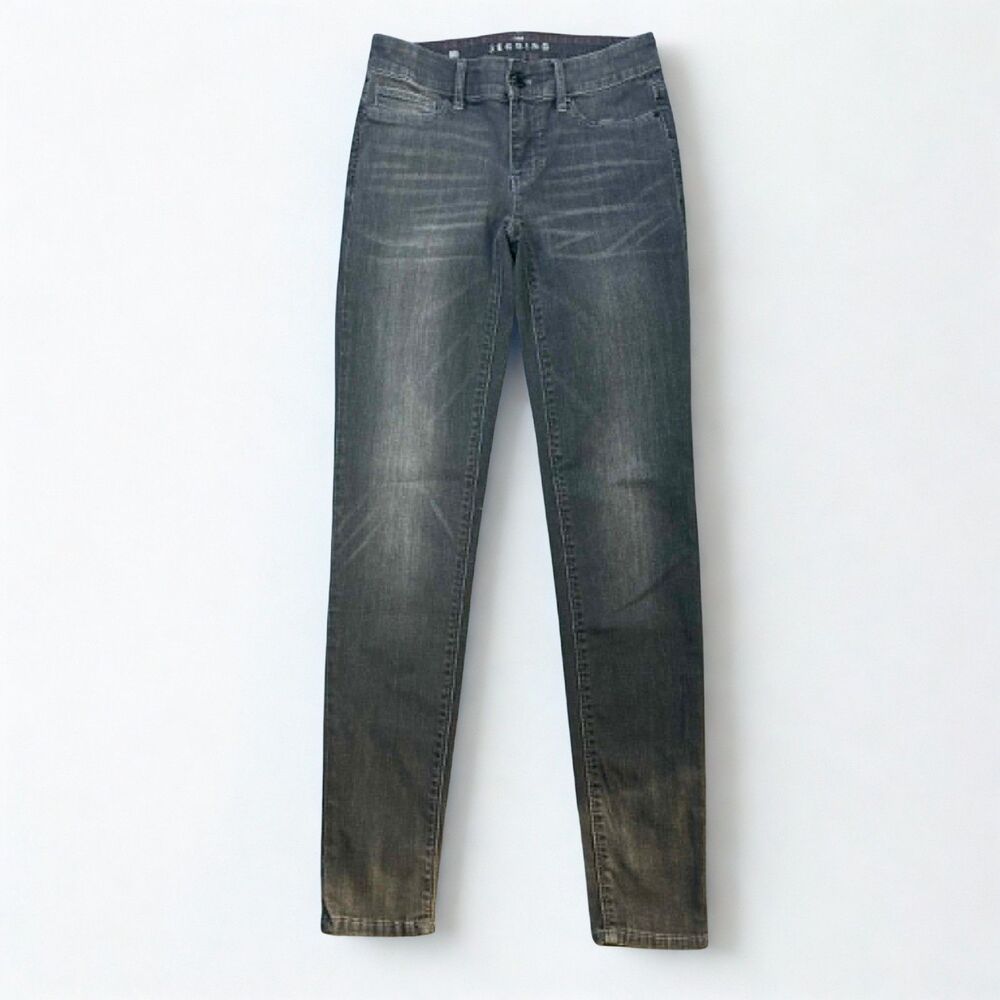 White House Black Market Jeans Womens Size 00 The Jegging Black Skinny Stretch
